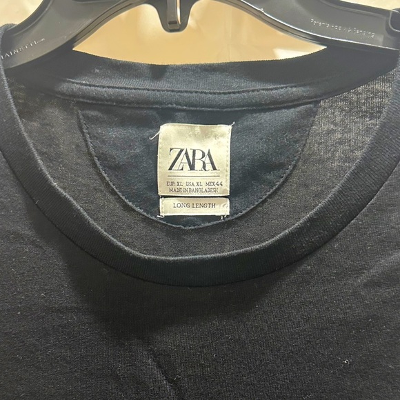 Zara Men's Black Long Length -Shirt - Picture 4 of 4